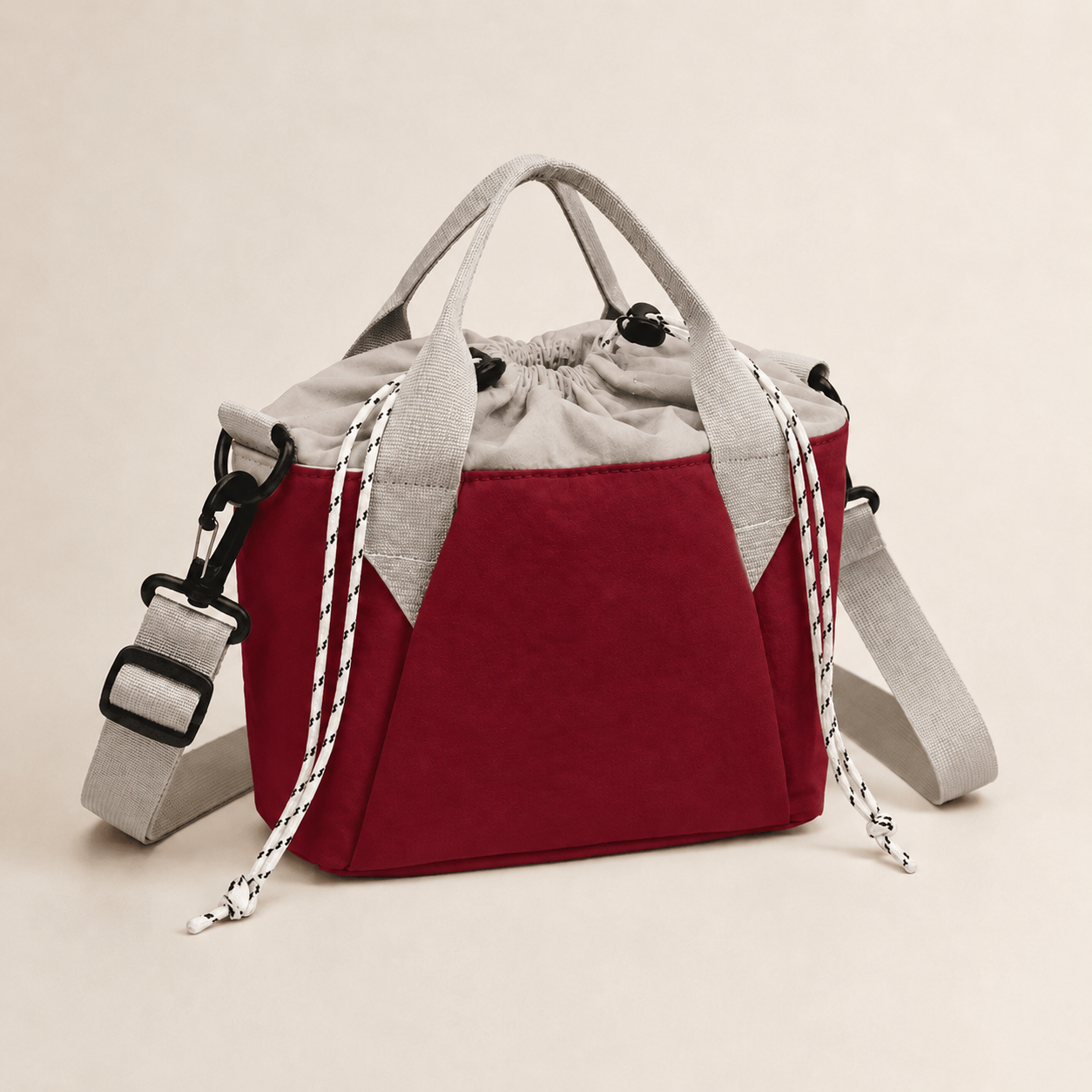 Bolso Noruli Daily Mini color Burdeos, bolso pequeño de mujer para el día a día
